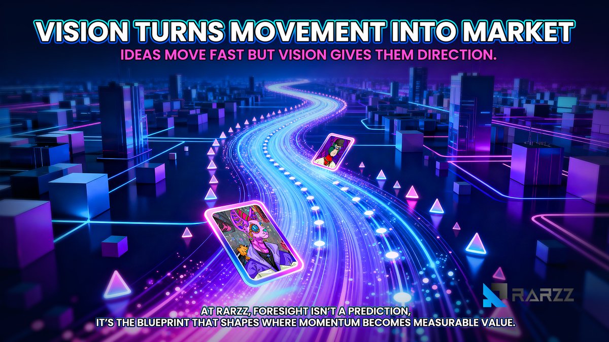 rarzz_1's tweet image. 🎯 At Rarzz, early vision turns into structured value.
🚀 Motion starts a trend, but only structure builds a market.
🌍 We don’t wait for value, we design it.

#Rarzz #NFTPlatform #VisionDriven #MarketGrowth #InvestorFocus #FutureValue