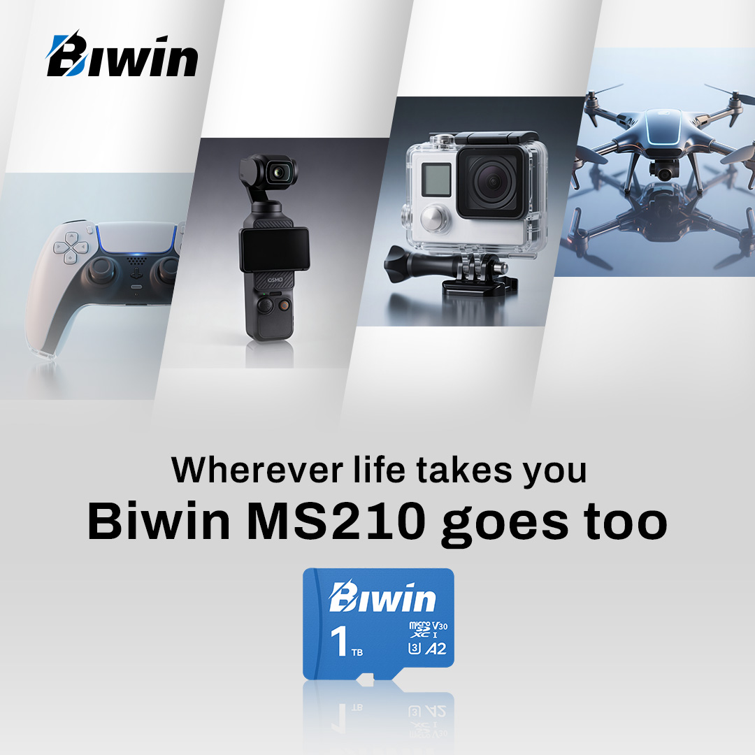 ⭐All-in-One Power: MS210

Compatible with handheld gaming consoles, action cameras, gimbals, and drones. Power up all your devices with ease!

#MS210 #Biwin #BuiltToWin #microSD