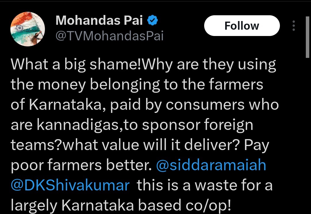ModiDas Pai and his double standards. 

<a href="/TVMohandasPai/">Mohandas Pai</a>