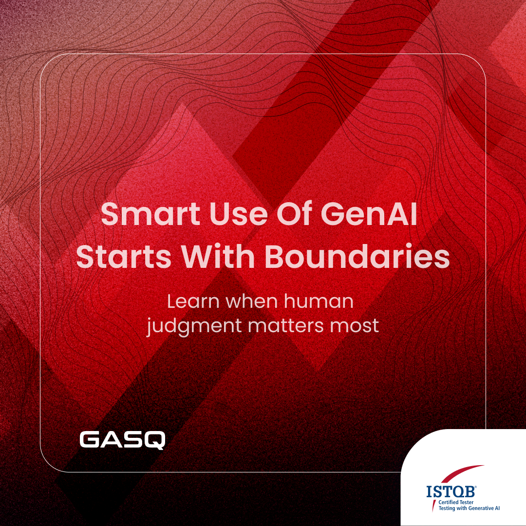 gasq's tweet image. Using GenAI wisely means knowing its limits.
The ISTQB® CT-GenAI certification by GASQ teaches when AI helps and when human judgment matters most.

Book now 👉 gasq.org/en/exam-module…

#ISTQB #CTGenAI #GASQ #AIinTesting #QA