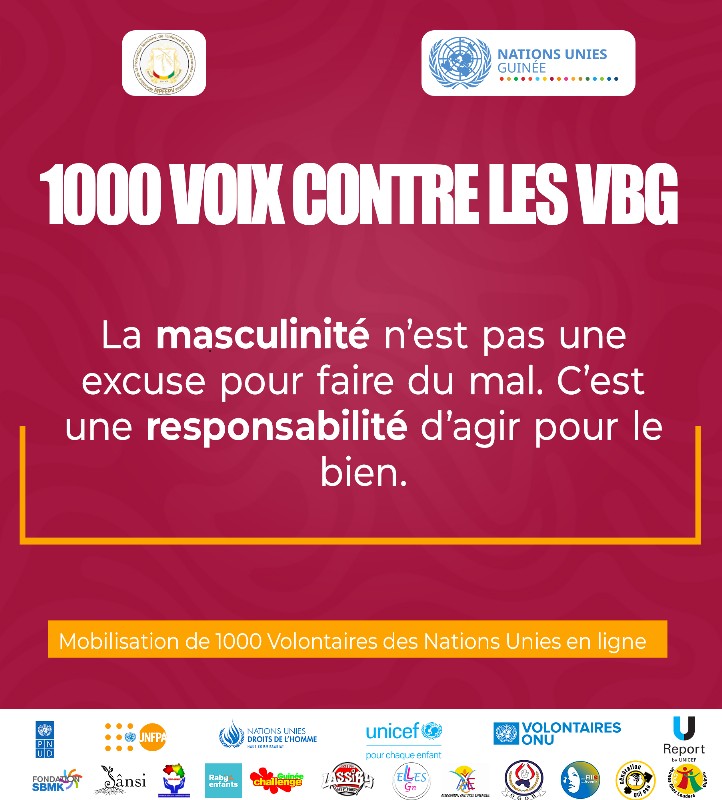La vraie force c'est de choisir le respect. 
#StopVBG
<a href="/OnuGuinee/">NATIONS UNIES GUINEE</a> <a href="/UNICEFGuinea/">UNICEF Guinea</a> <a href="/PNUDGuinee/">PNUD Guinée</a> <a href="/unfpa_guinee/">UNFPA GUINEE</a> <a href="/Onudhguinee/">ONU Droits de l'homme Guinée</a> <a href="/pvnuguinee/">VNU Guinée</a>