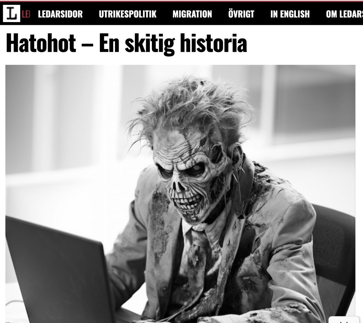 Stefan Fahlander (@erik1955viby) on Twitter photo Är det inte rätt att hata de som förstört vårt land?
Hatohot – En skitig historia - Ledarsidorna.se ledarsidorna.se/hatohot-en-ski… via <a href="/ledarsidorna/">Svenska ledarsidor</a> Är det inte rätt att hata de som förstört vårt land?
Hatohot – En skitig historia - Ledarsidorna.se ledarsidorna.se/hatohot-en-ski… via <a href="/ledarsidorna/">Svenska ledarsidor</a>