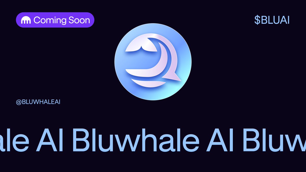 krakenfx's tweet image. Coming soon to Kraken  

$BLUAI by @bluwhaleai 

Trading starts October 21st

Get ready kraken.com/sign-up