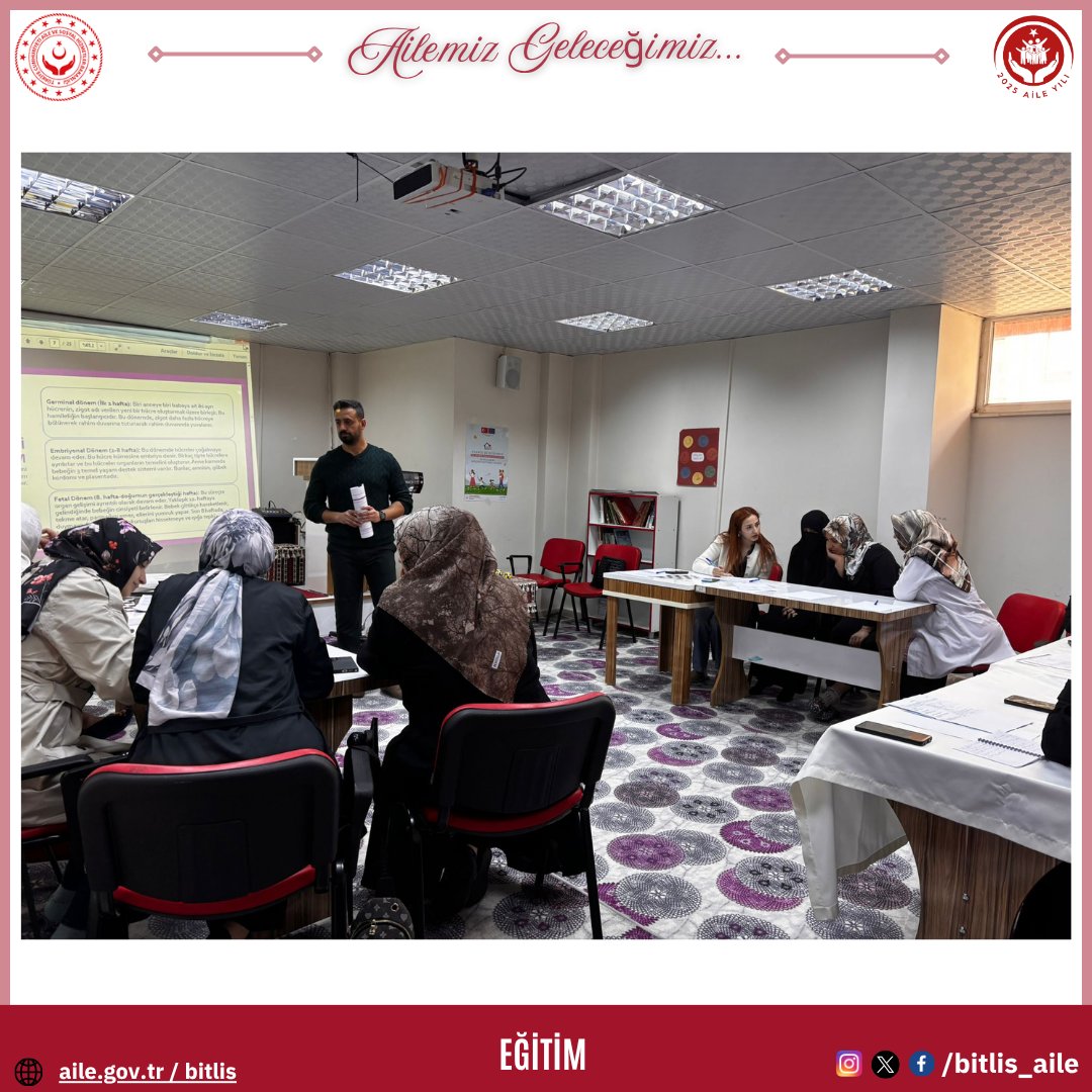 bitlis_aile's tweet image. 👨‍👩‍👧  ADEM 1’de, Modüler AEP kapsamında “Doğum Öncesi Dönemden Ergenliğe Geçiş” eğitimi gerçekleştirildi.
Eğitimde, ebeveynlere çocuk gelişiminin her evresinde etkili iletişim ve rehberlik konularında bilgiler verildi.
@tcailesosyal
@BitlisValiligi
@ASHB_ATHGM