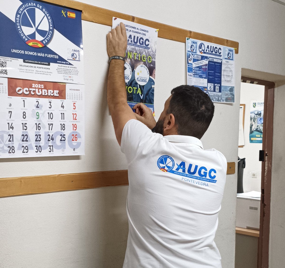 AUGC_Pontevedra's tweet photo. Hoy desde @AUGC_Comunica estamos recorriendo la zona de Lalín y el Salnés, si tienes alguna duda acércate a hablar con nosotros.
#Contigo #HechosYNoPalabras #DefendemosTusDerechos #OrgulloAUGC #FuerzaColectiva #VotaAUGC https://t.co/YXh39prweq