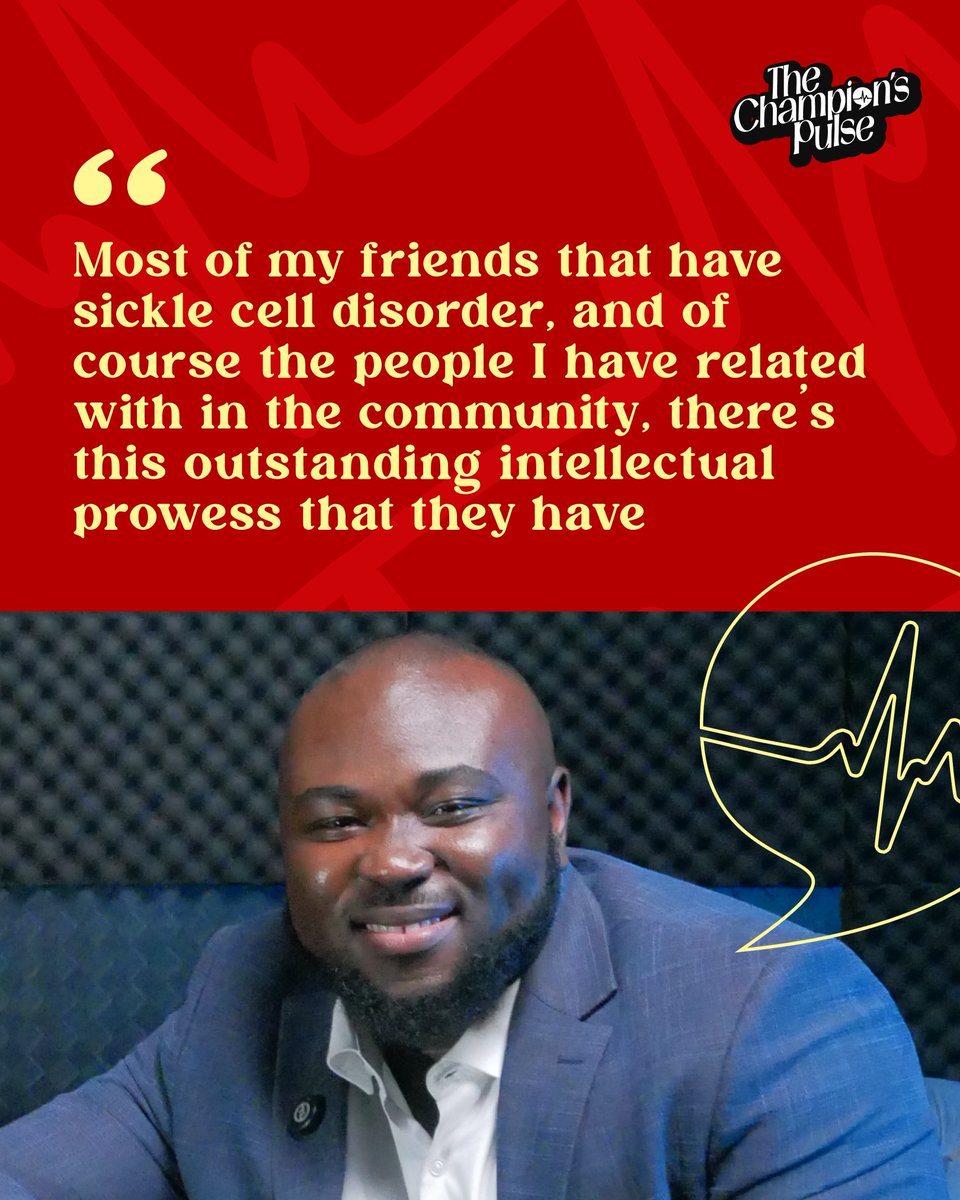 sicklecellnig's tweet photo. Episode 6 is a reminder that resilience is best built with community
If you missed it, now is the time to listen. And if you’ve heard it already, these quotes will remind you of her strength.
Link to episode available in bio.
#TheChampionsPulse #SCFN #SickleCellAwareness https://t.co/moosC7Jess