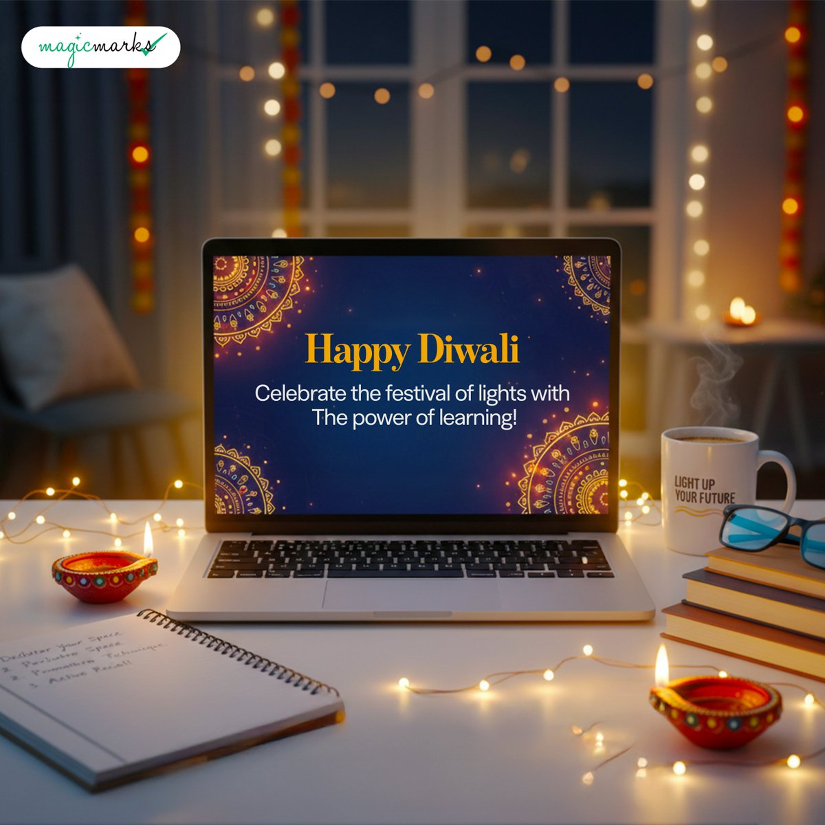 magicmrks's tweet image. ✨ Magic Marks wishes you a bright and joyful Diwali! ✨
May the festival of lights bring knowledge, success, and happiness to your life.
Keep learning, keep shining! 💫

#happydiwali #magicmarks #festivaloflights #diwali2025 #engineeringstudents #learnwithmagicmarks