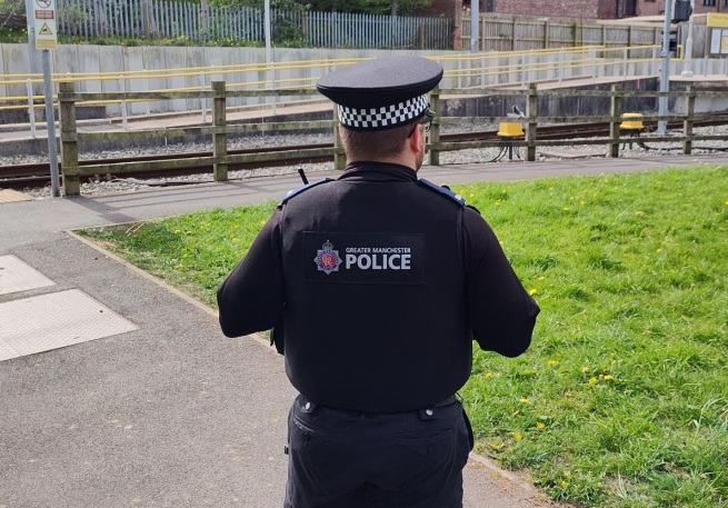 Patrol at St Werburgh's Metrolink - Neighbourhood policing teams have been increasing ASB  (Anti social behaviour) disruption patrols, particulary around Metrolink Stops and the Fallowfield loop, in reponse to increased reporting of incidents involving youth violence and crime.