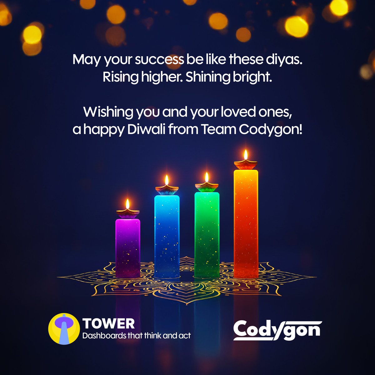 CodygonTech's tweet image. Just as our dashboards think and act to turn data into decisive steps, we hope your year ahead is defined by clarity, insight, and continuous upward momentum.  Wishing you a #Diwali filled with strategic wisdom, bright success, and enduring happiness.
#DashboardsThatThink