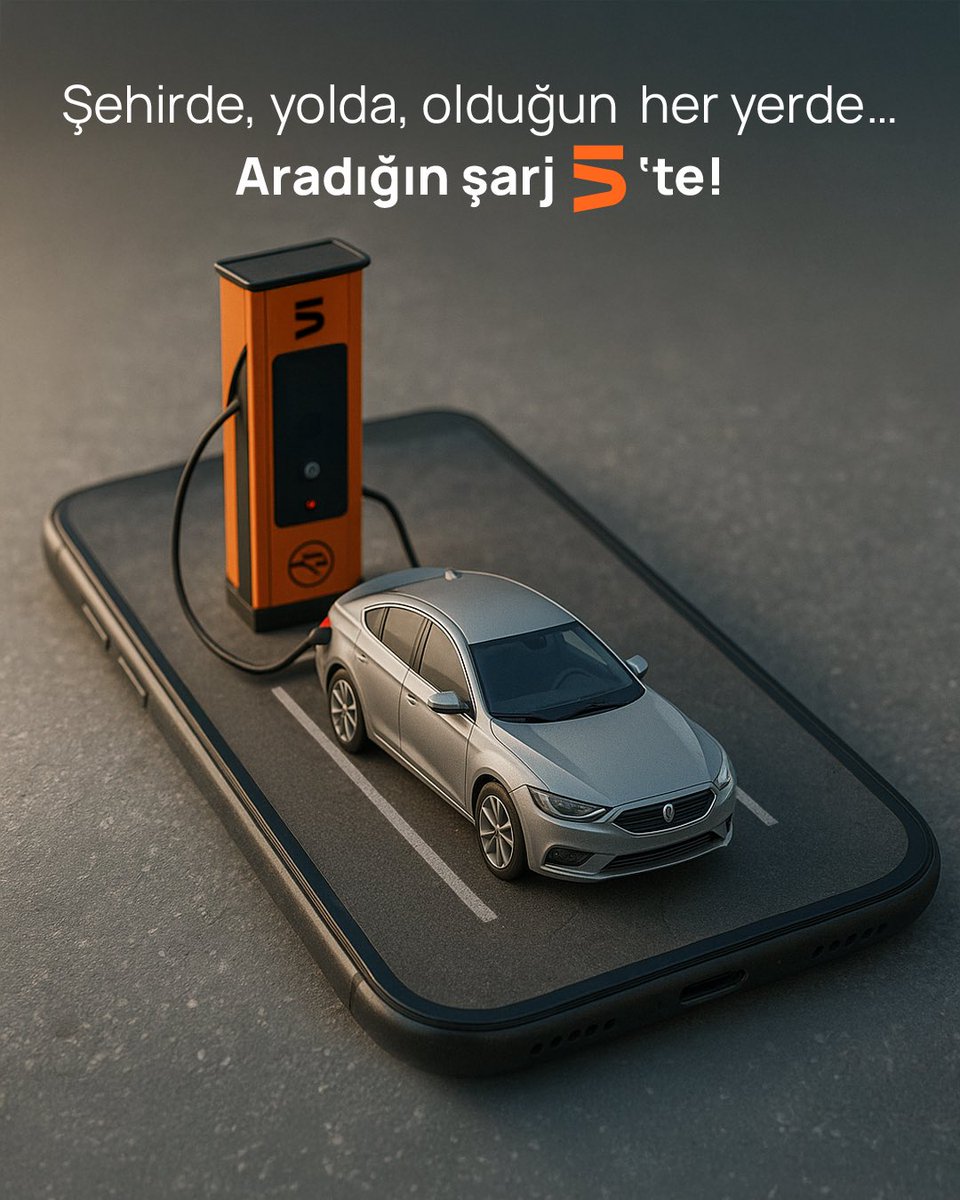 Şehirde, yolda, nerede olursan ol… ✨​
Aradığın enerji hep yanında! 🚙🔌​
5 ile tek dokunuşla en yakın istasyonu bul, yoluna kaldığın yerden devam et.⚡​
#Şarj5te #ElektrikliAraç