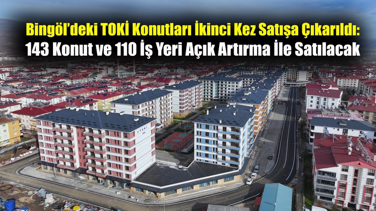 Bingöl Merkez Kültür Mahallesinde, ilk satışta fiyatların yüksek olması nedeniyle alıcı çıkmayan konut ve iş yerleri (143 konut ve 110 iş yeri) ikinci kez satışa sunuldu. Fiyatlar hala çok yüksek (3.750 milyon-5.700 milyon TL) Bunlar başlangıç fiyatı.

bingolkenthaber.com/bingoldeki-tok…