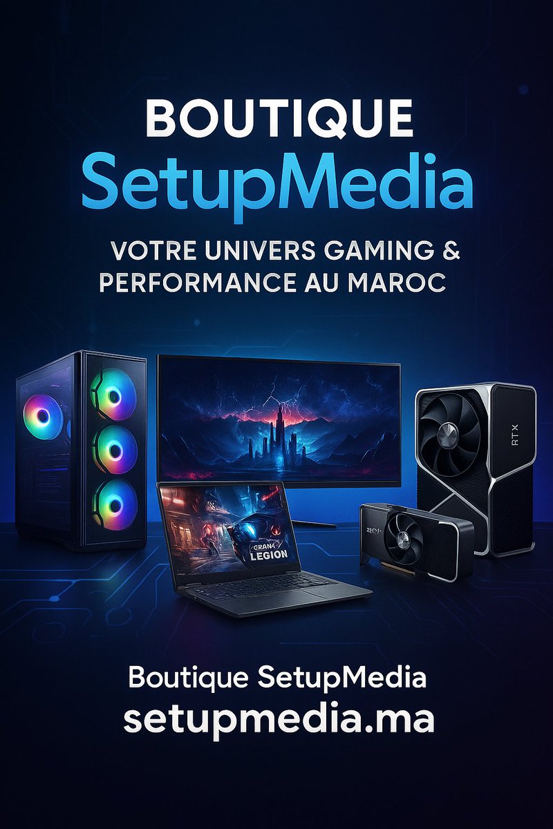 pc_gamer_maroc's tweet image. 💻 Explorez la boutique SetupMedia 🎮
Des PC portables gamer, composants &amp;amp; accessoires haut de gamme 🔥
Livraison rapide au Maroc 🇲🇦
👉 setupmedia.ma/boutique/
#SetupMedia #PCGamer #TechMaroc #GamingLaptop #BoutiqueEnLigne
