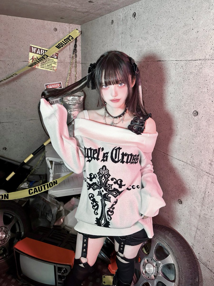 檀上大空コラボイラスト肩ZIPロングTシャツ「I'm A Devil Now