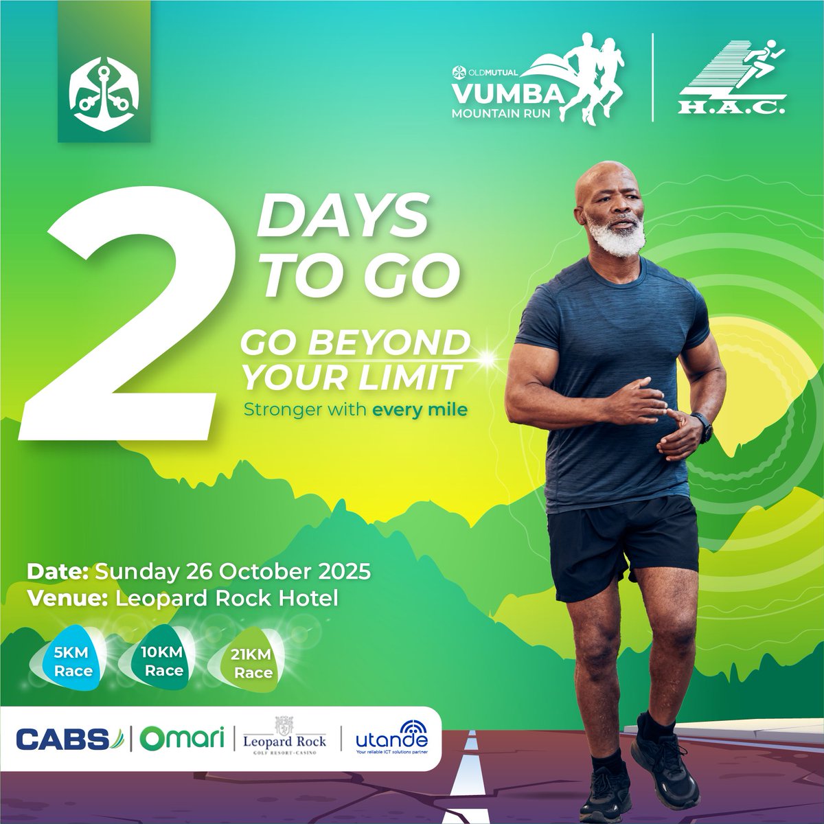 OldMutualZW's tweet photo. 🔥 2 Days to Go! 🔥
Are you pumped? The Old Mutual Vumba Marathon is almost here! Make sure your gear is ready, and your mind is set on crushing those goals. 💪
#2DaysToGo #GoBeyondYourLimit #OldMutual #VumbaMarathon2025 #RaceDayReady https://t.co/TyGcmmW5nY