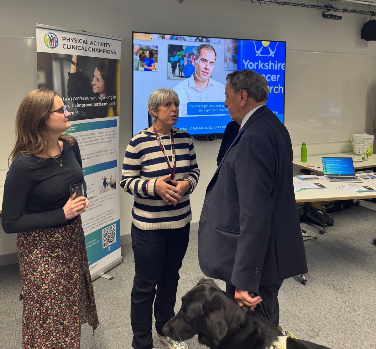 ActiveTogether0's tweet image. Last week, we attended the official opening of Sheffield Hallam University's new city campus buildings and spoke to @LordBlunkett about the impact Active Together is having in Sheffield and the benefits of staying physically active after a cancer diagnosis.