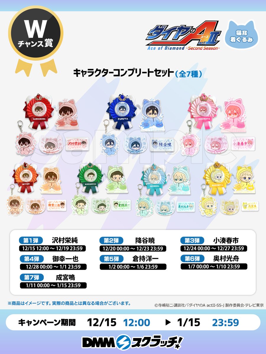 Wチャンス賞のお知らせ／ TVアニメ『ダイヤのA actⅡ -Second Season