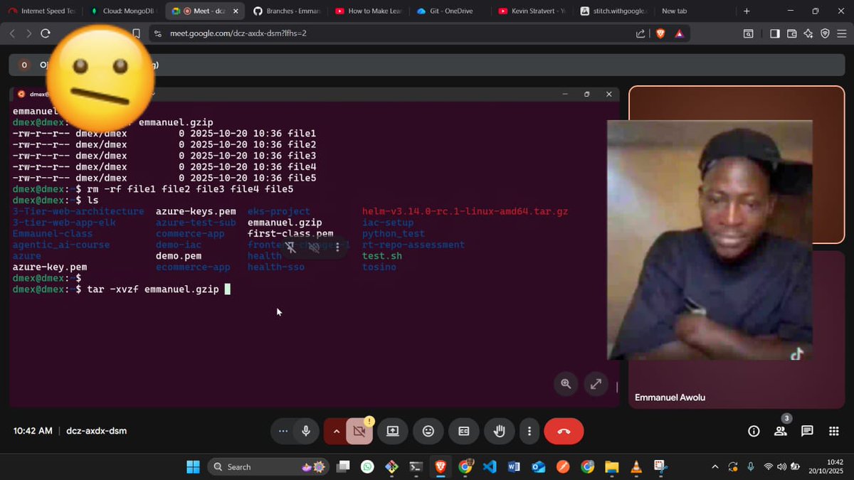 emmanuelao_'s tweet image. Today’s class went deeper into Linux  understanding the system, creating files and folders, managing users, and working without relying on the GUI.
Most of it felt familiar, but this time I saw it differently  from a DevOps engineer’s point of view.
It’s not just learning…