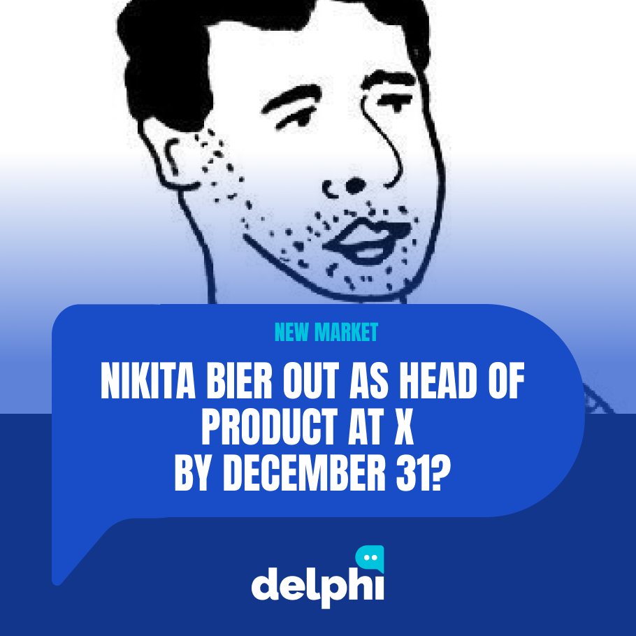 delphitrade's tweet image. 🚨 New market is LIVE NOW! 🚨
🎯 Will Nikita Bier be out as Head of Product at X by December 31?
#CroFam, what’s your call? — Yes or No? 👀
Don’t miss the chance to win big on this one!
Bet Now 👉 delphi.trade/events/77/
#Cronos #PredictionMarket #Delphi
