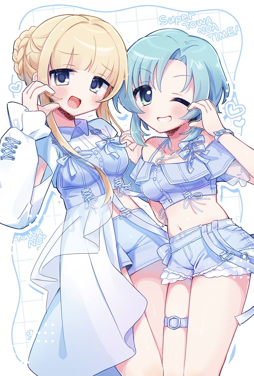kumano_shota's tweet image. ふたりでハート！
#d4dj_fanillust