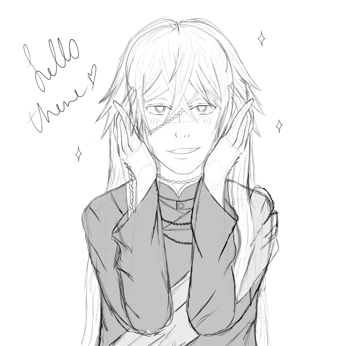 crypticfurby's tweet image. Art block be damned bc he&apos;s pretty ⚰️ #kuroshitsuji #blackbutler #Undertaker