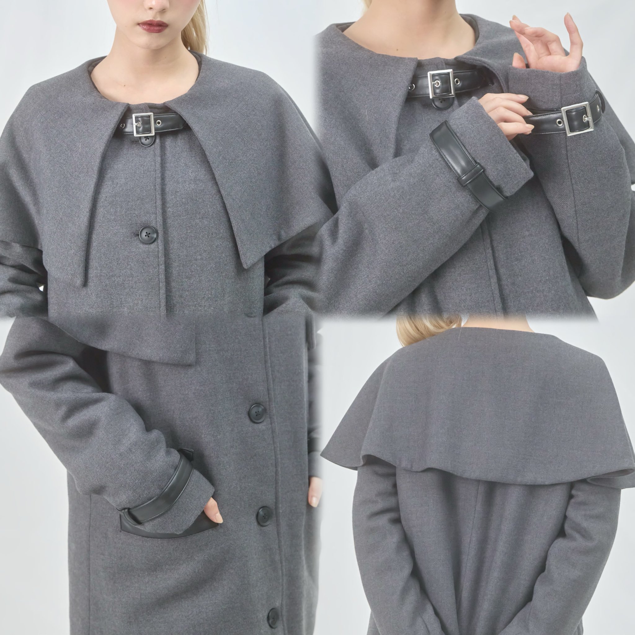 fickle bebe ラウンドフリルコート Fickle Bebe コート アウター