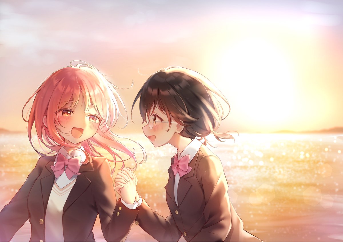 #瑠東さんには敵いません！
夕日と