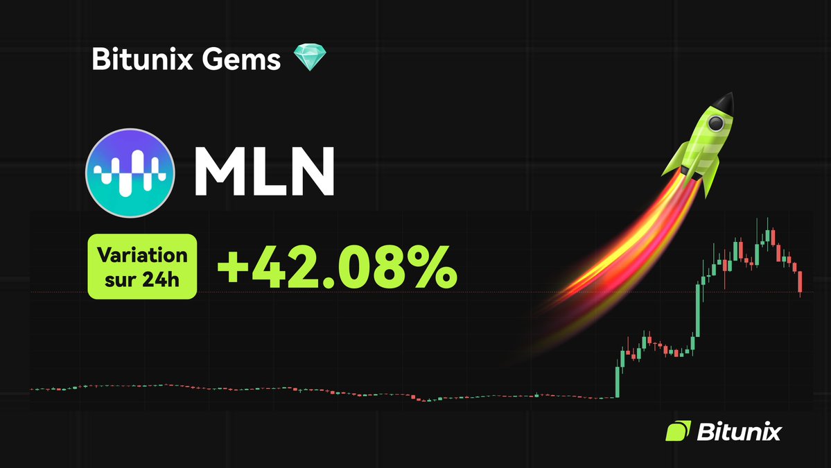 BitunixFR's tweet image. 💎 BITUNIX GEMS 💎
$MLN
Variation sur 24h : +42.08 %
📆 Listé le 01/04/2025
🚀 Trader maintenant sur :
short.bitunixads.com/DHjpRofK
#Altcoin #Cryptomonnaies