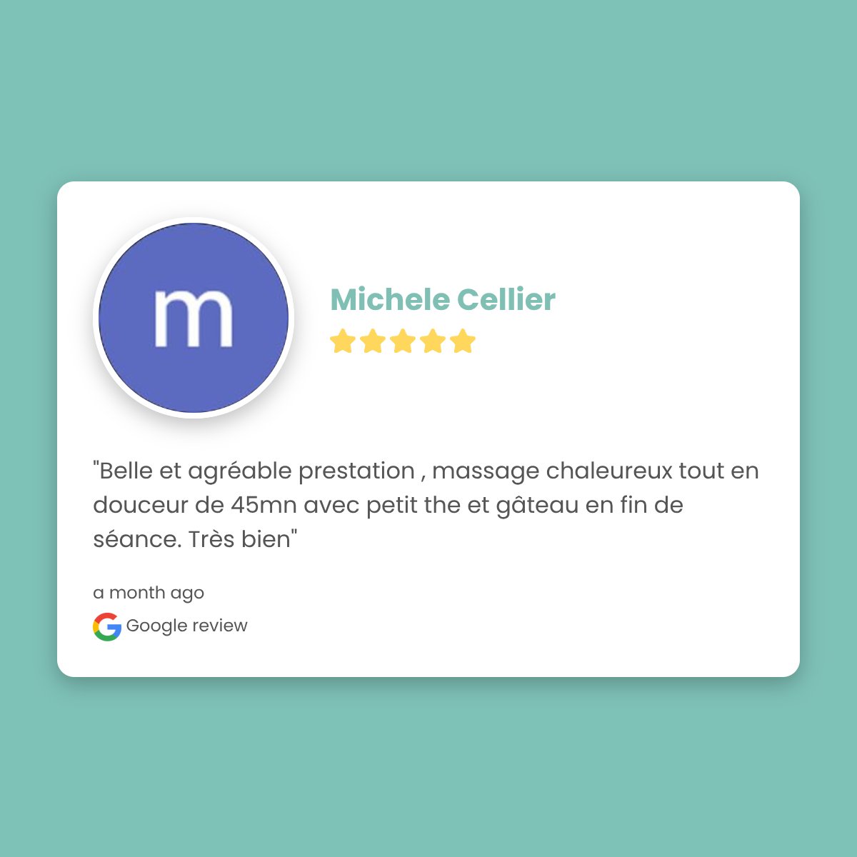 Encore un superbe témoignage! Quel bonheur d'avoir des clients géniaux!

Prenez soin de vous 🌿

#massage #massagebienetre #sante #bienetre #relaxation #emotions #boncadeau #sophrologie #antiage #acupression #antistress #fascia #bio #massageaixenprovence #aixendetente