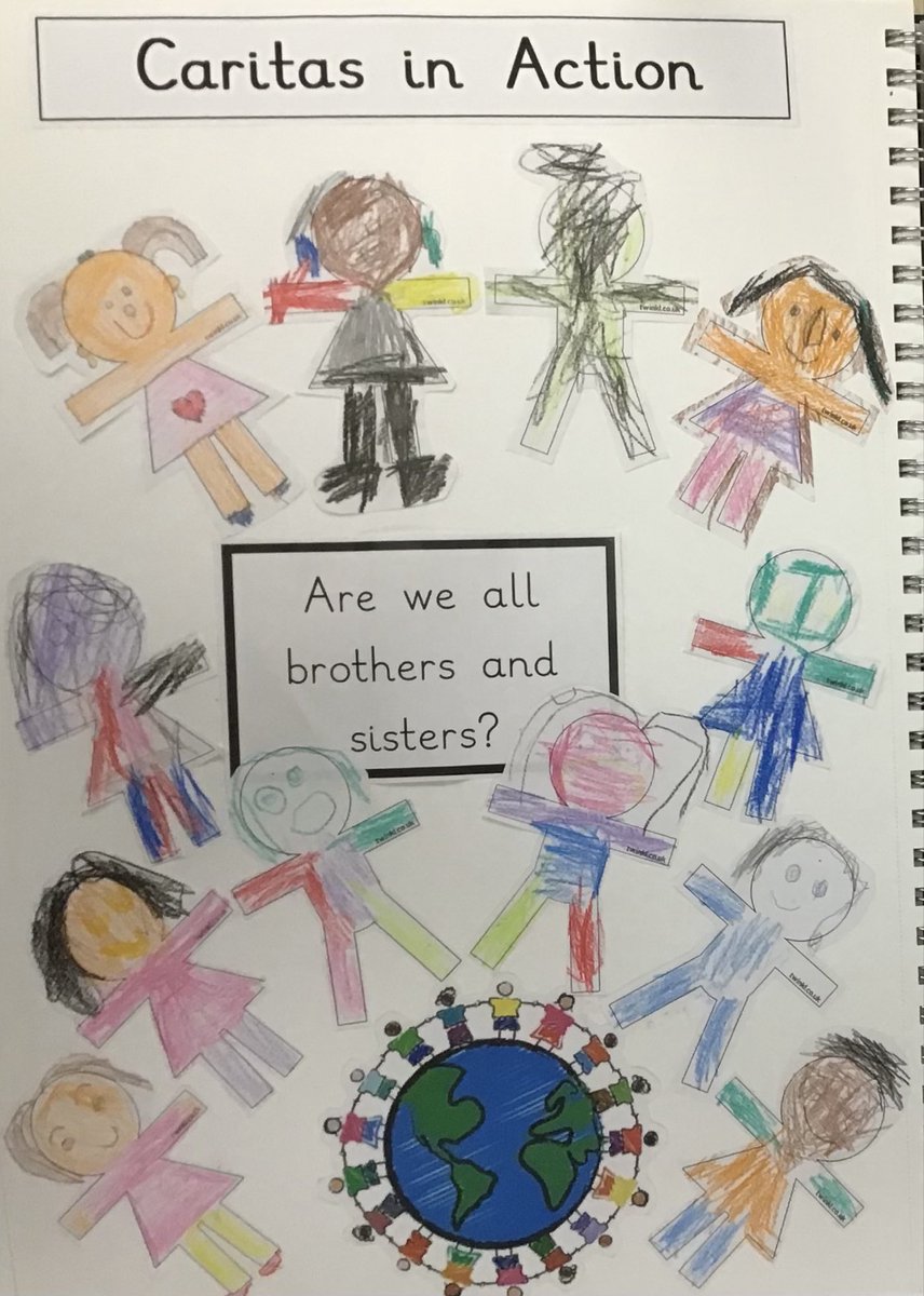This week in Reception 1, we completed our Caritas topic. 

Our big question is: Are we all brothers and sisters? We talked about how we all have our own different families but we also belong to our school family and God's family. We talked about how we can look after each other,