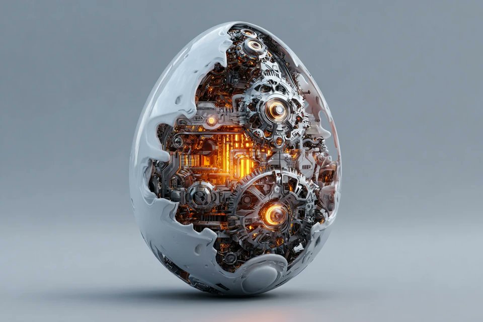 azed_ai's tweet image. Prompt share: Intricate internal machinery

💬Prompt:
A mechanical [subject] with a hollow, skeletal structure, showcasing intricate internal machinery, gear systems, and precision components. Glowing [color1] and [color2] light emits from within the core, illuminating the…