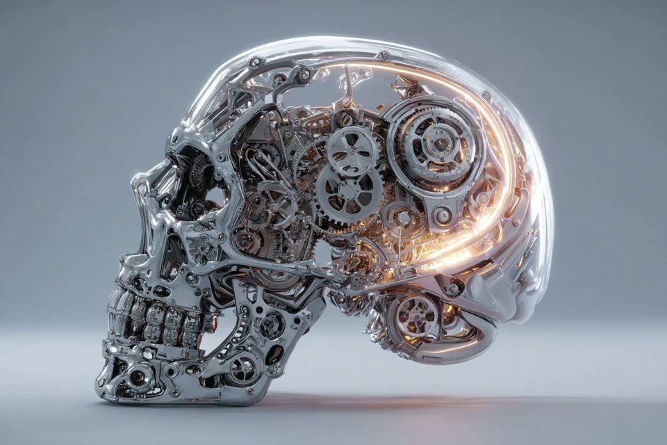 azed_ai's tweet image. Prompt share: Intricate internal machinery

💬Prompt:
A mechanical [subject] with a hollow, skeletal structure, showcasing intricate internal machinery, gear systems, and precision components. Glowing [color1] and [color2] light emits from within the core, illuminating the…