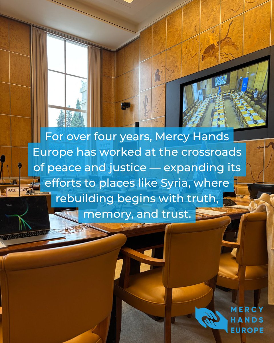 🌍 Once again, <a href="/MercyHandsEU/">Mercy Hands Europe</a> was honoured to join #GenevaPeaceWeek — a space for dialogue, truth &amp; dignity.

We thank all organisers for fostering peace &amp; justice.
In Syria, rebuilding means restoring truth, memory &amp; trust.
#Peacebuilding #HumanRights #Syria