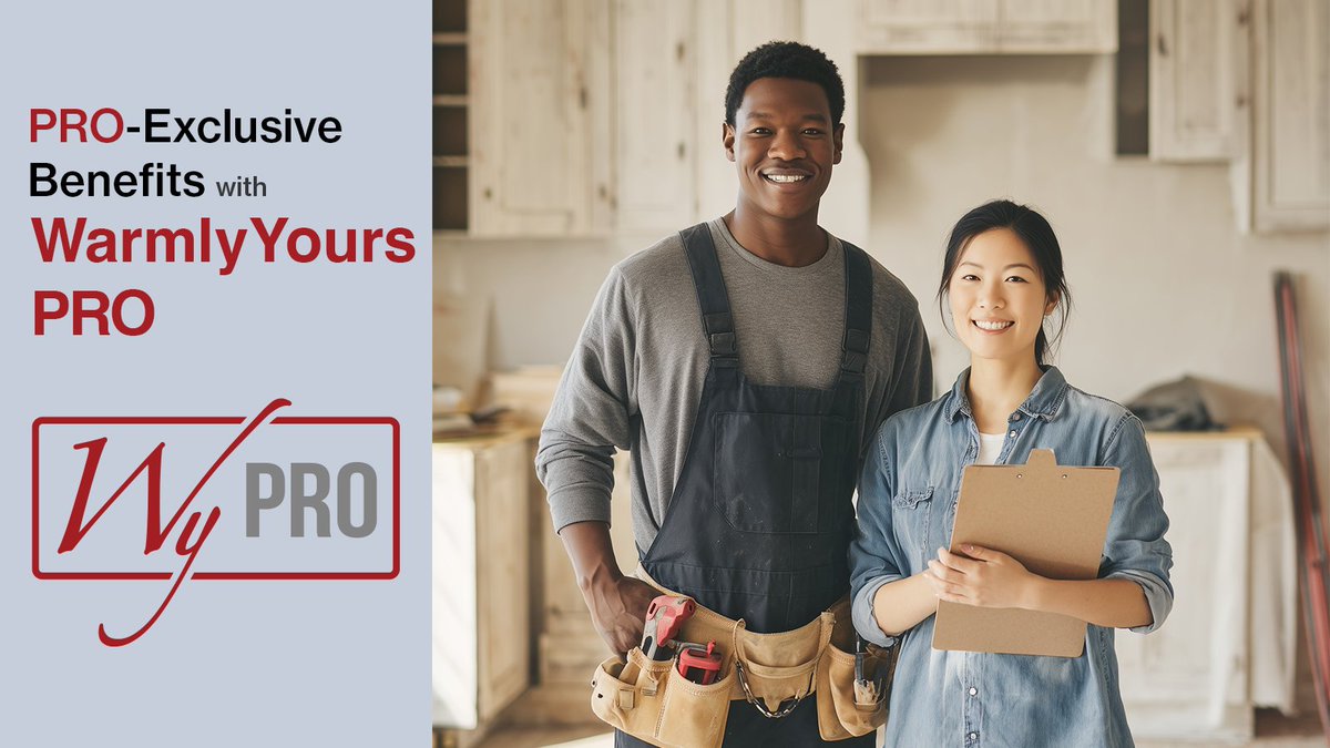 WarmlyYours's tweet image. Professional Partnership Monday: Contractors choose WarmlyYours PRO for exclusive advantages! 🔧
Get the TempZone Ruler Cable (PRO-only), professional discounts, training, and 24/7 tech support. 26 years of partnership!
PRO info:
warmlyyours.com/trade?referral…
#WarmlyYours #PROTips