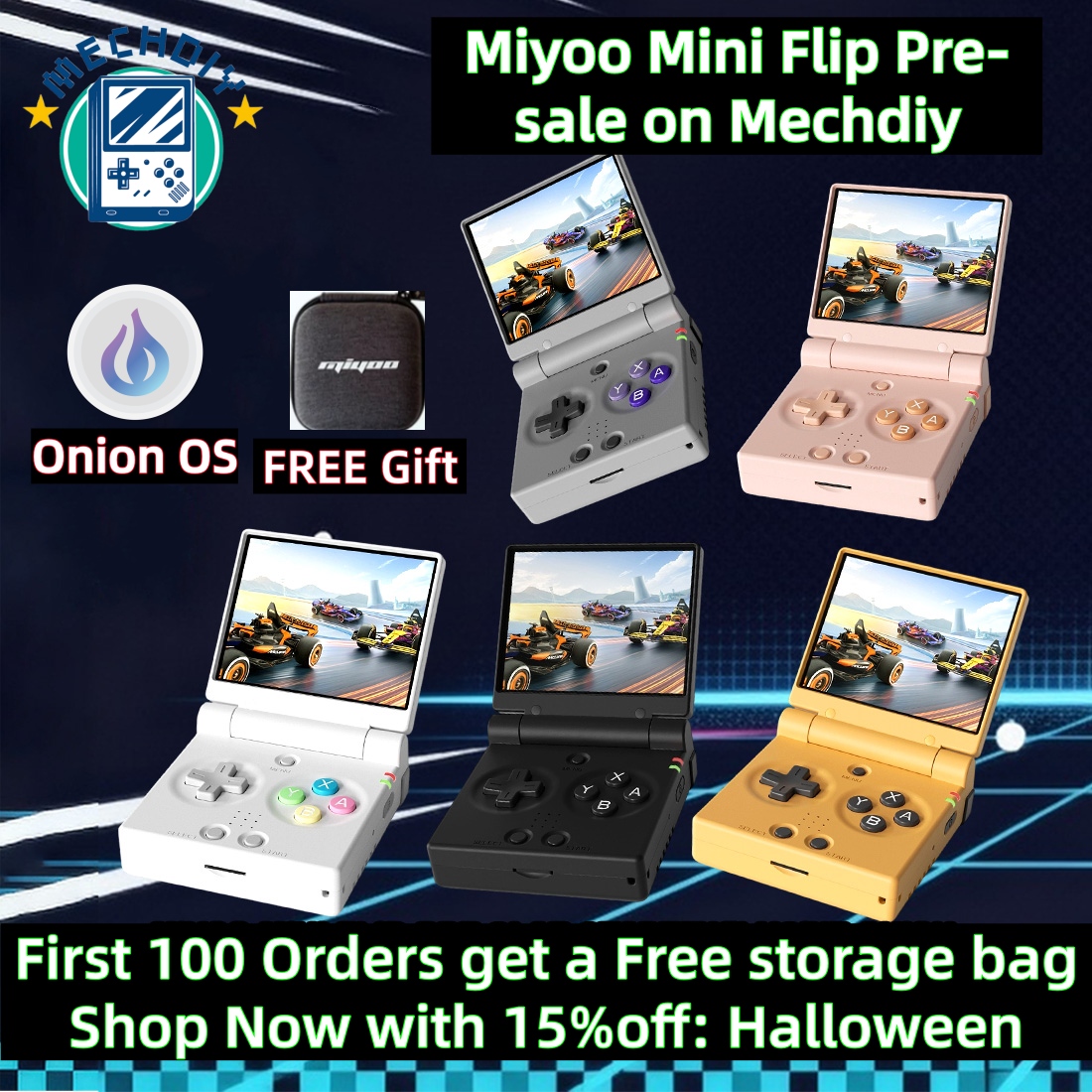 mechdiy's tweet image. 🎁Miyoo Mini Flip Pre-sale Giveaway!
Free 256GB Onion OS unit for 1 winner, $10 gift cards for others.
Steps:
Like + comment + share this post.
Use caption: “Miyoo Mini Flip Pre-sale on Mechdiy with 15%off"
Random winner.
#mechdiy #miyoominiflip #miyoo #gaming
