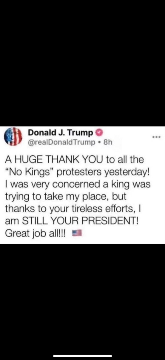 When you pretend to understand what trolling is. The joke is the libs' hysteria about Trump wanting to be king lmaaaao