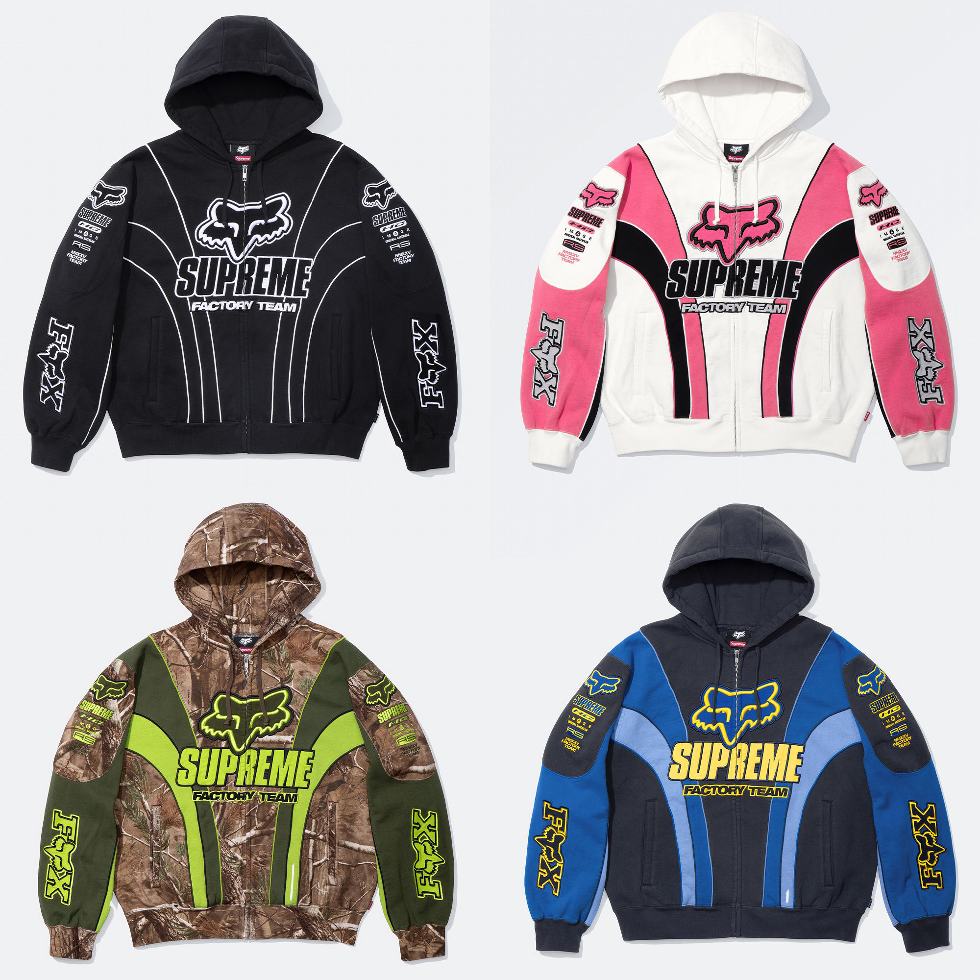Full Zip Fox Supreme Racing Hoodie | TikTok Supreme x Fox Racing