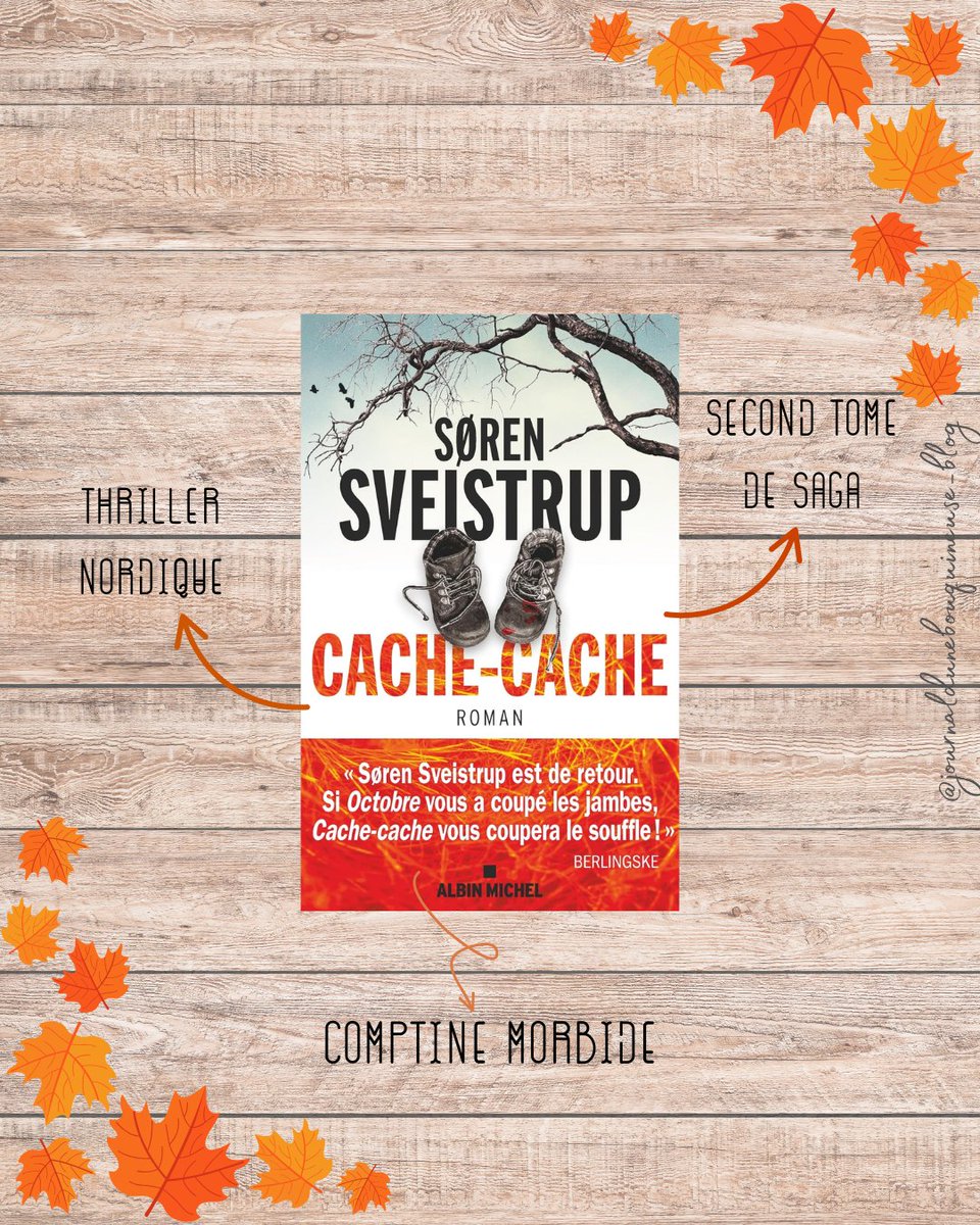 journaldunebouq's tweet image. Bonjour ! On se retrouve pour ma chronique de #CacheCache de #SorenSveistrup paru chez @AlbinMichel !

Cache-Cache a tout ce qu&apos;il faut pour être un thriller d&apos;excellente qualité : une atmosphère sombre, des thèmes puissants et extrêmement bien développés, des personnages…