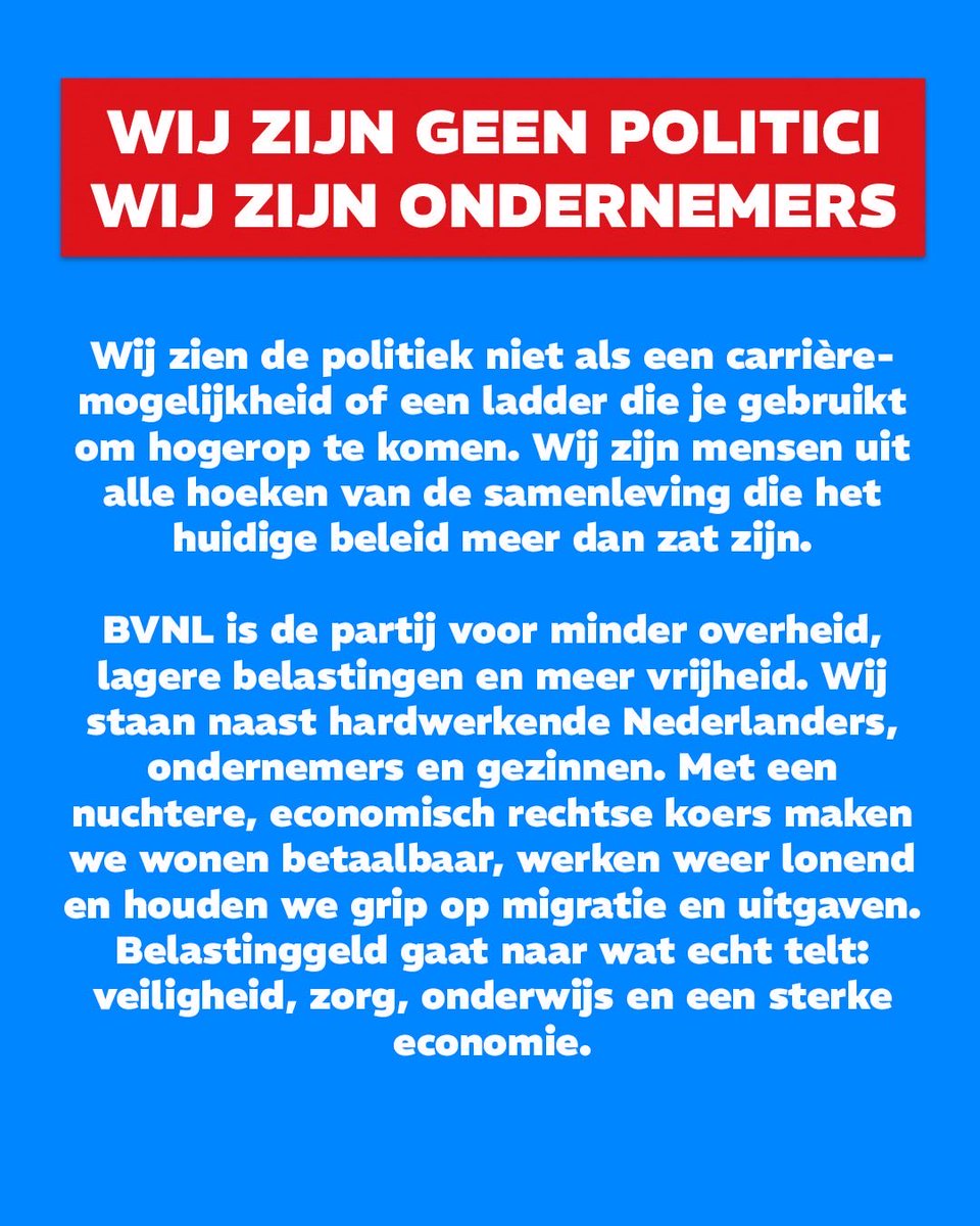 Het kan wél! - Nederland van het slot! 

👉 #StemBVNL