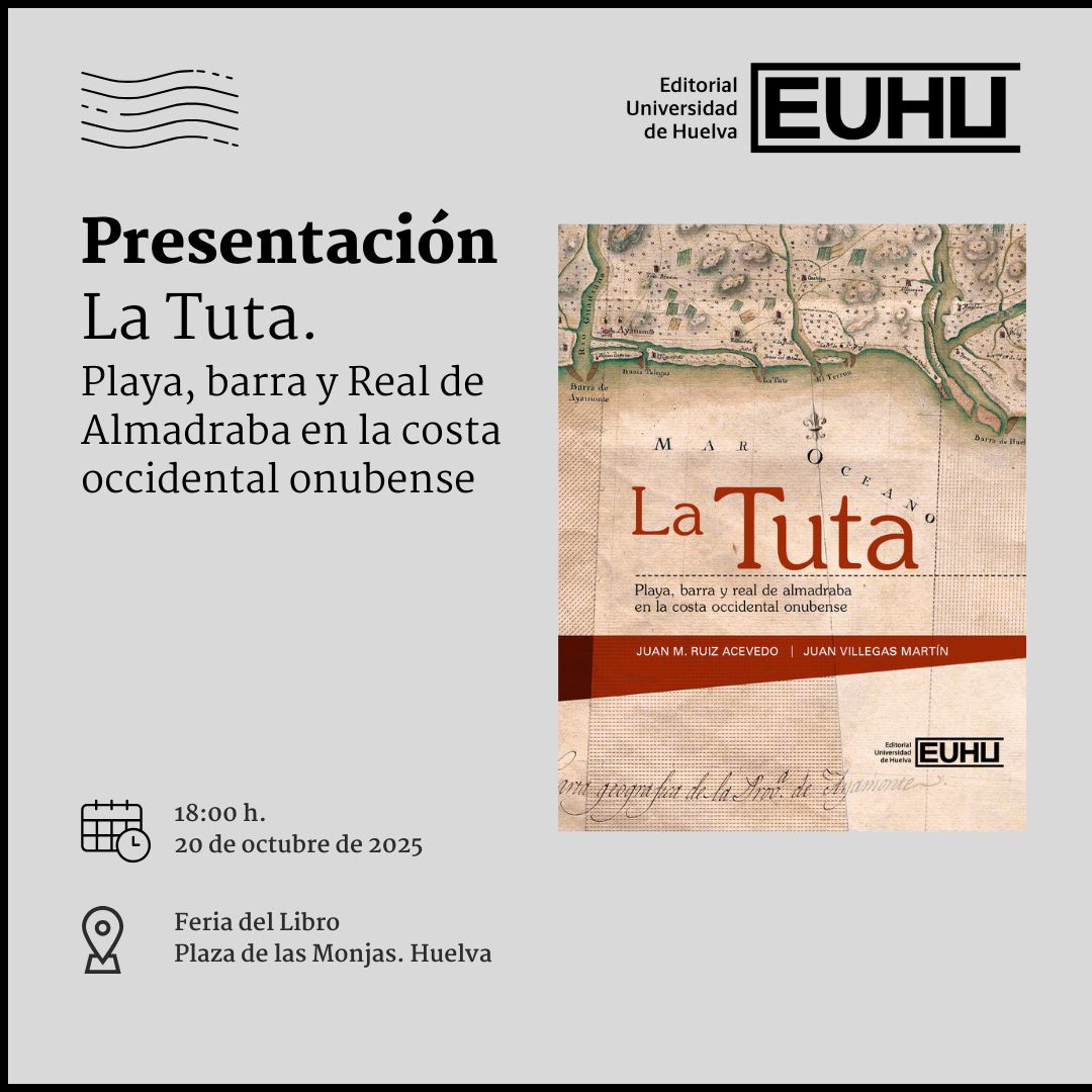 📚 Presentamos en la #FeriaDelLibroHuelva la obra “La Tuta. Playa, barra y real de almadraba en la costa occidental onubense”, de Juan M. Ruiz Acevedo y Juan Villegas Martín.

👉 Un libro que rescata la historia del patrimonio almadrabero onubense.