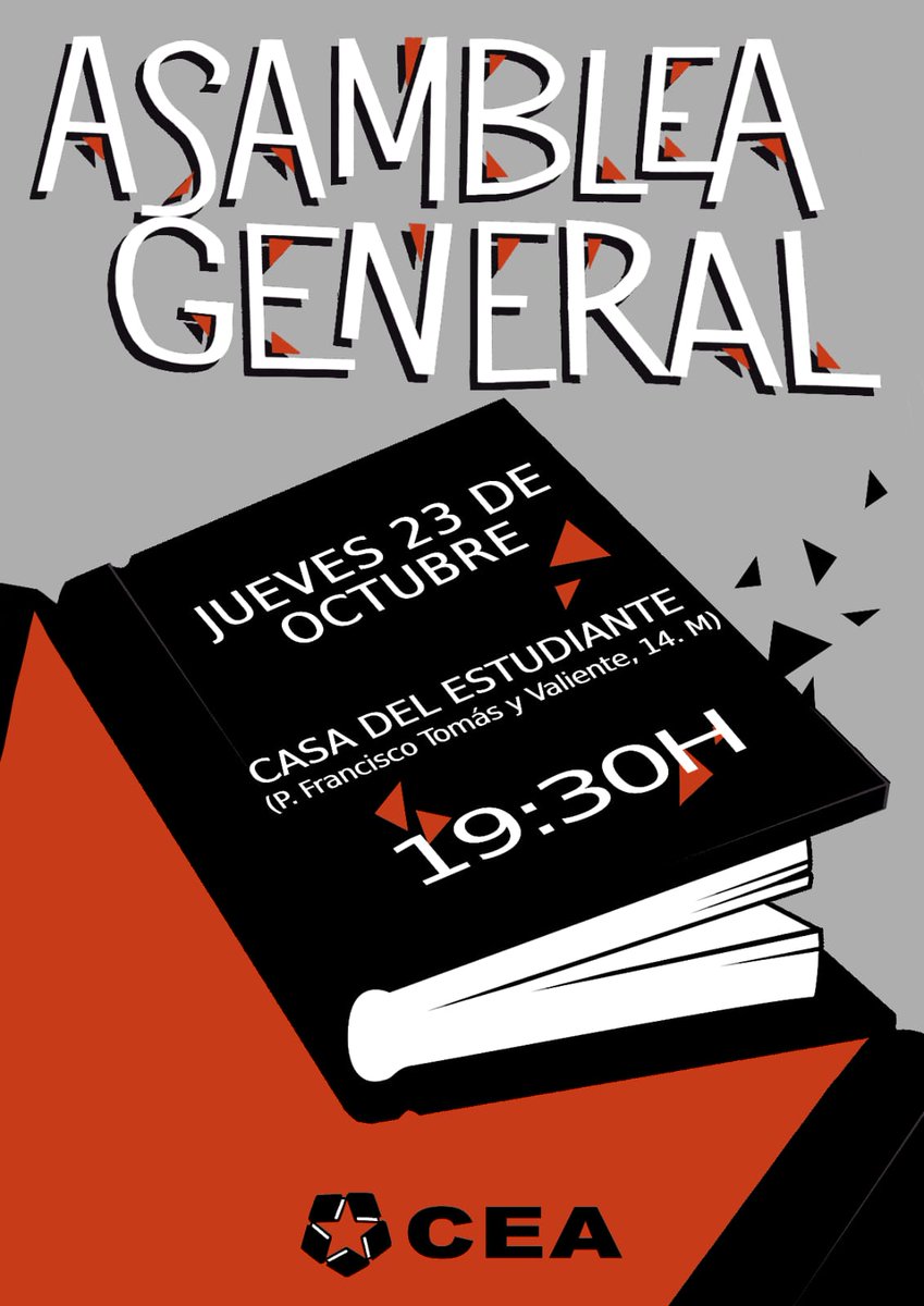 ‼️Este jueves te esperamos en nuestra asamblea abierta a todos los estudiantes 

✊🏻 ¡Organicemos la lucha estudiantil en las calles y en las aulas!

📅 Jueves 23
🕓 19:30
📍Casa del Estudiante