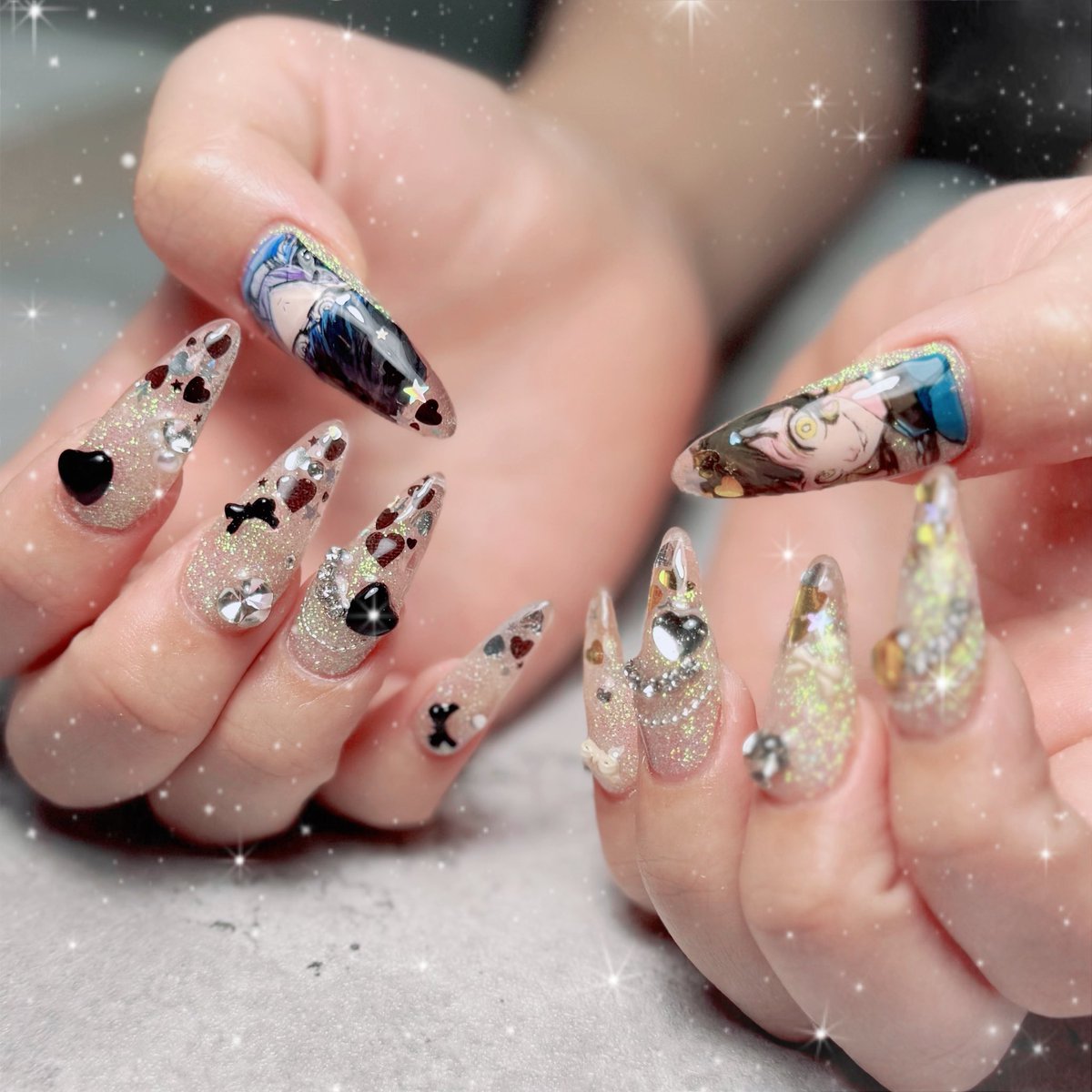 またまたブルロネイルちた‼️💅✨️