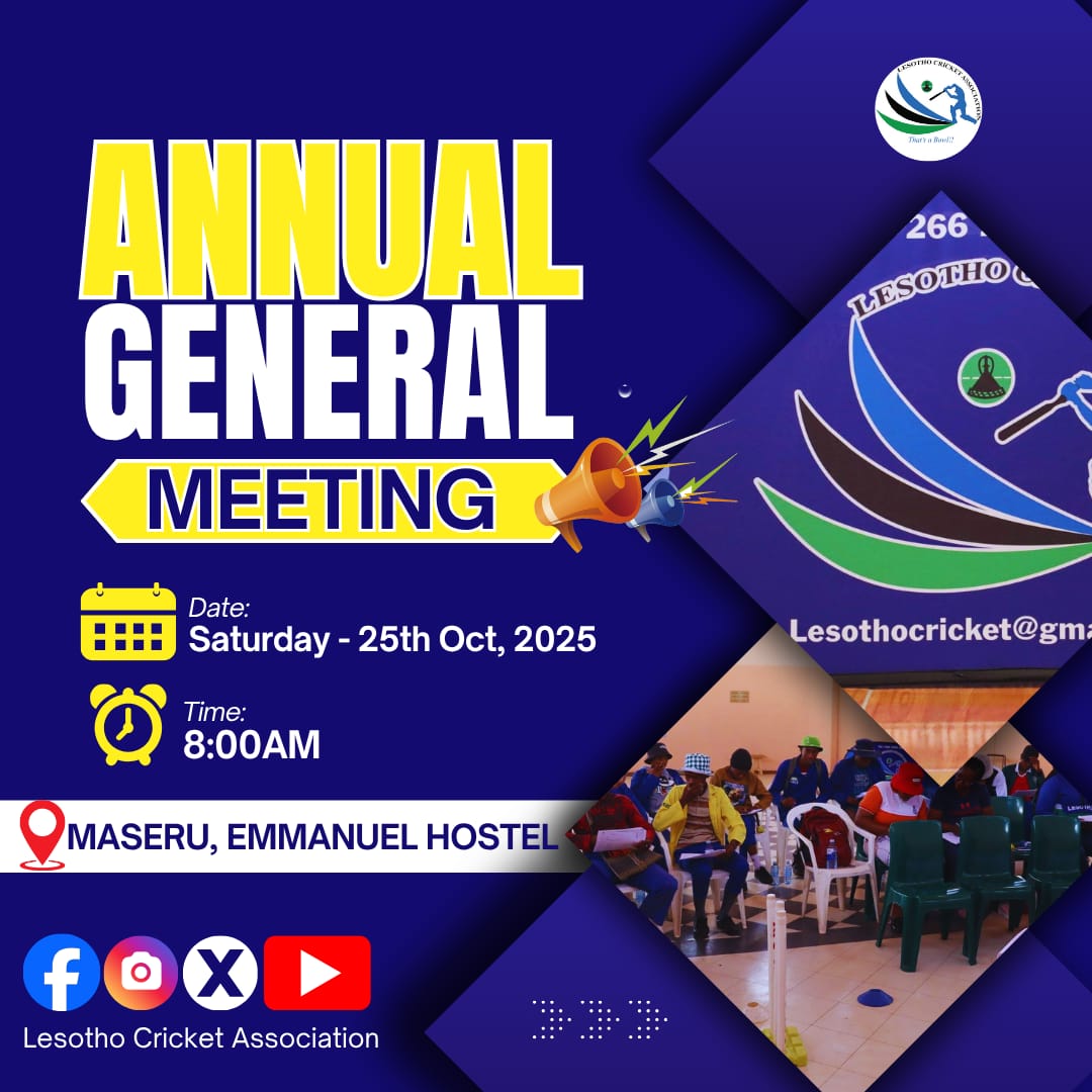 CricketLesotho's tweet photo. The LCA will stage the Annual General Meeting &amp; Elective conference this coming Saturday..👇👇👇👇 https://t.co/sDrlb0CrDU