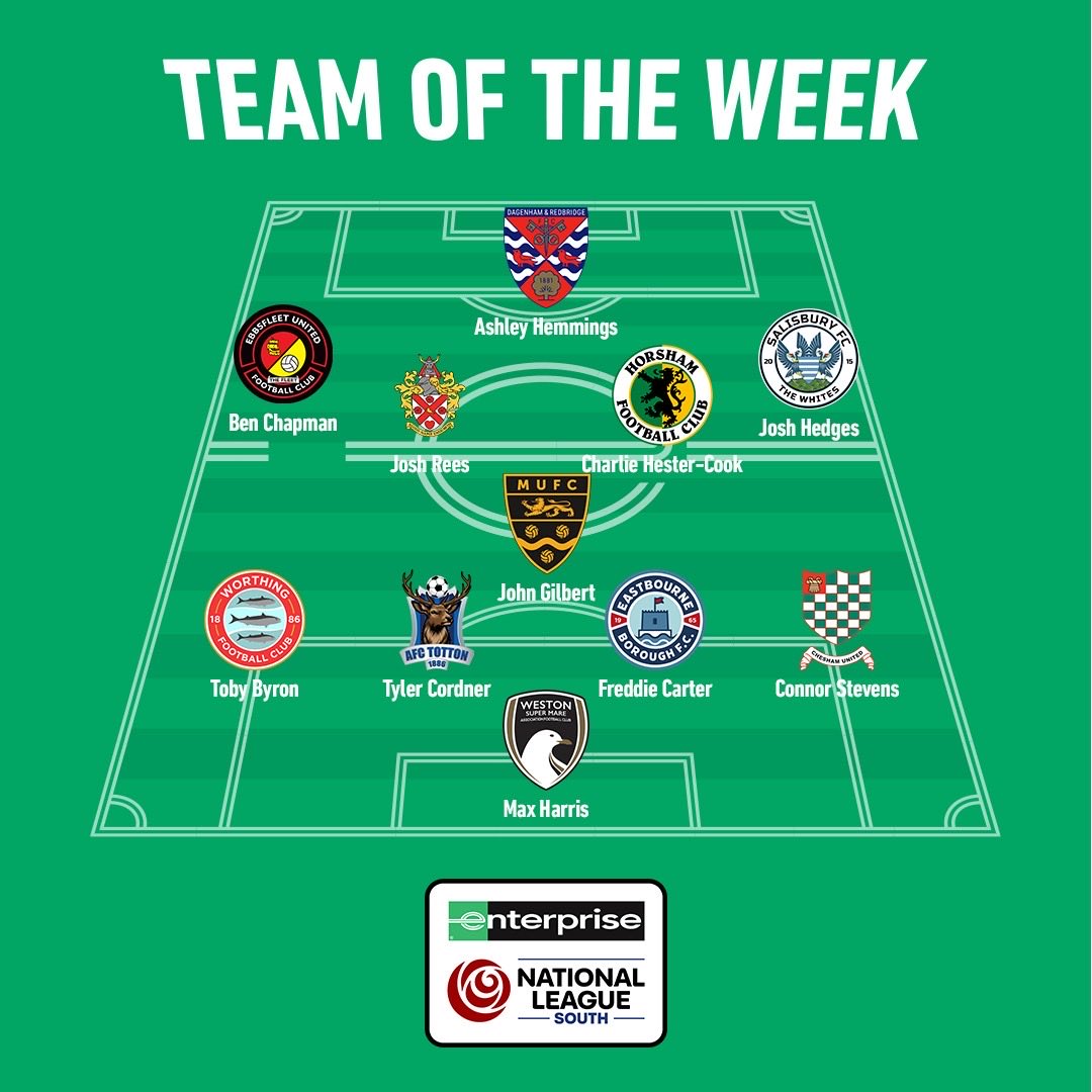 It’s Team of the Week time 📣

We start with the Enterprise National League South selections from Saturday