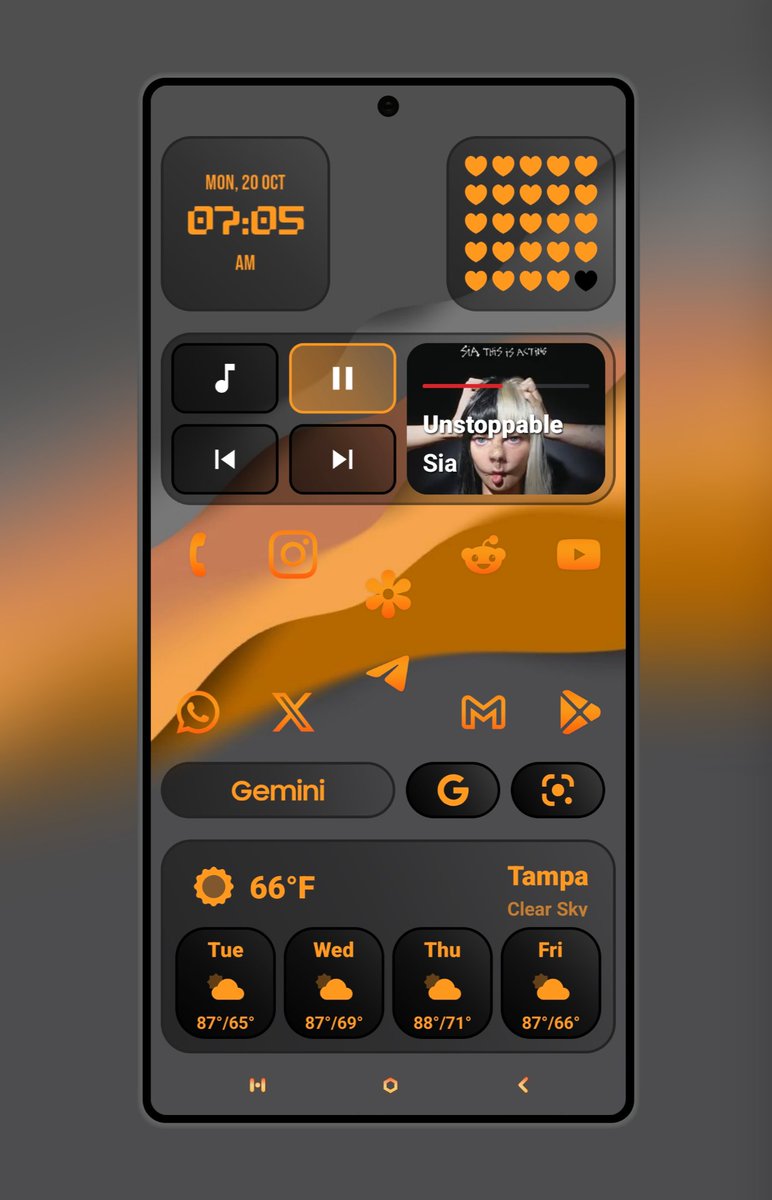 โฒษฦโฑ โฑ ษษโฒร (@guilleeduard) on Twitter photo Setup: 101/2025
Widgets: Neon Glass Widgets play.google.com/store/apps/detโฆ <a href="/justnewdesigns/">JustNewDesigns</a> 
Icons: Orange Citrus play.google.com/store/apps/detโฆ <a href="/PizzApp_Design/">PizzApp Design ๐จ</a> 
Wallpaper from Pinterest 
Mockup <a href="/pashapuma1/">PashaPuma Design Team</a> 
#SamsungGalaxyS25Ultra Setup: 101/2025
Widgets: Neon Glass Widgets play.google.com/store/apps/detโฆ <a href="/justnewdesigns/">JustNewDesigns</a> 
Icons: Orange Citrus play.google.com/store/apps/detโฆ <a href="/PizzApp_Design/">PizzApp Design ๐จ</a> 
Wallpaper from Pinterest 
Mockup <a href="/pashapuma1/">PashaPuma Design Team</a> 
#SamsungGalaxyS25Ultra