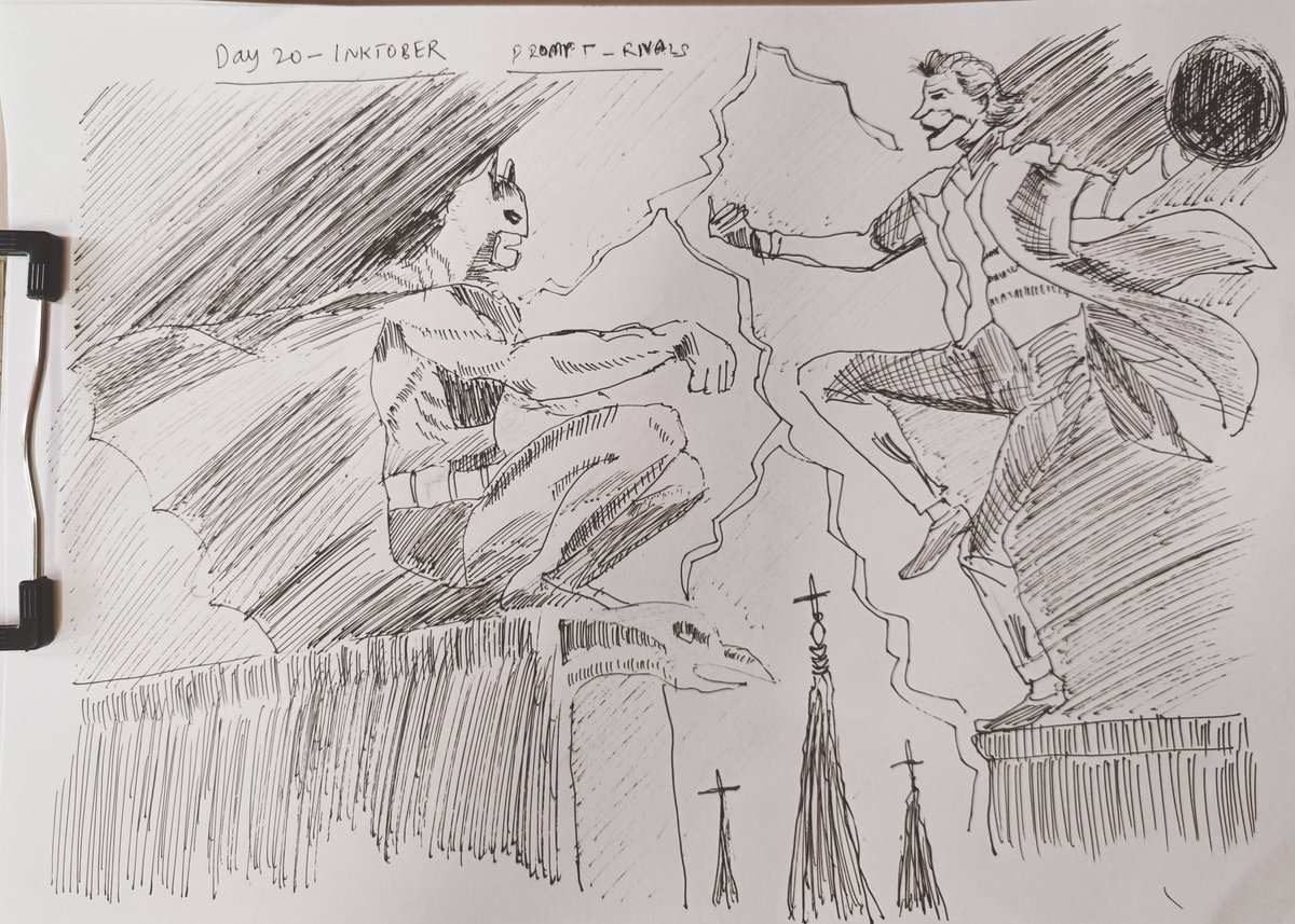 rajeshpillai's tweet image. Day 20 - #inktober - Prompt - Rivals

#inktober2025  #dailysketching  #quicksketch