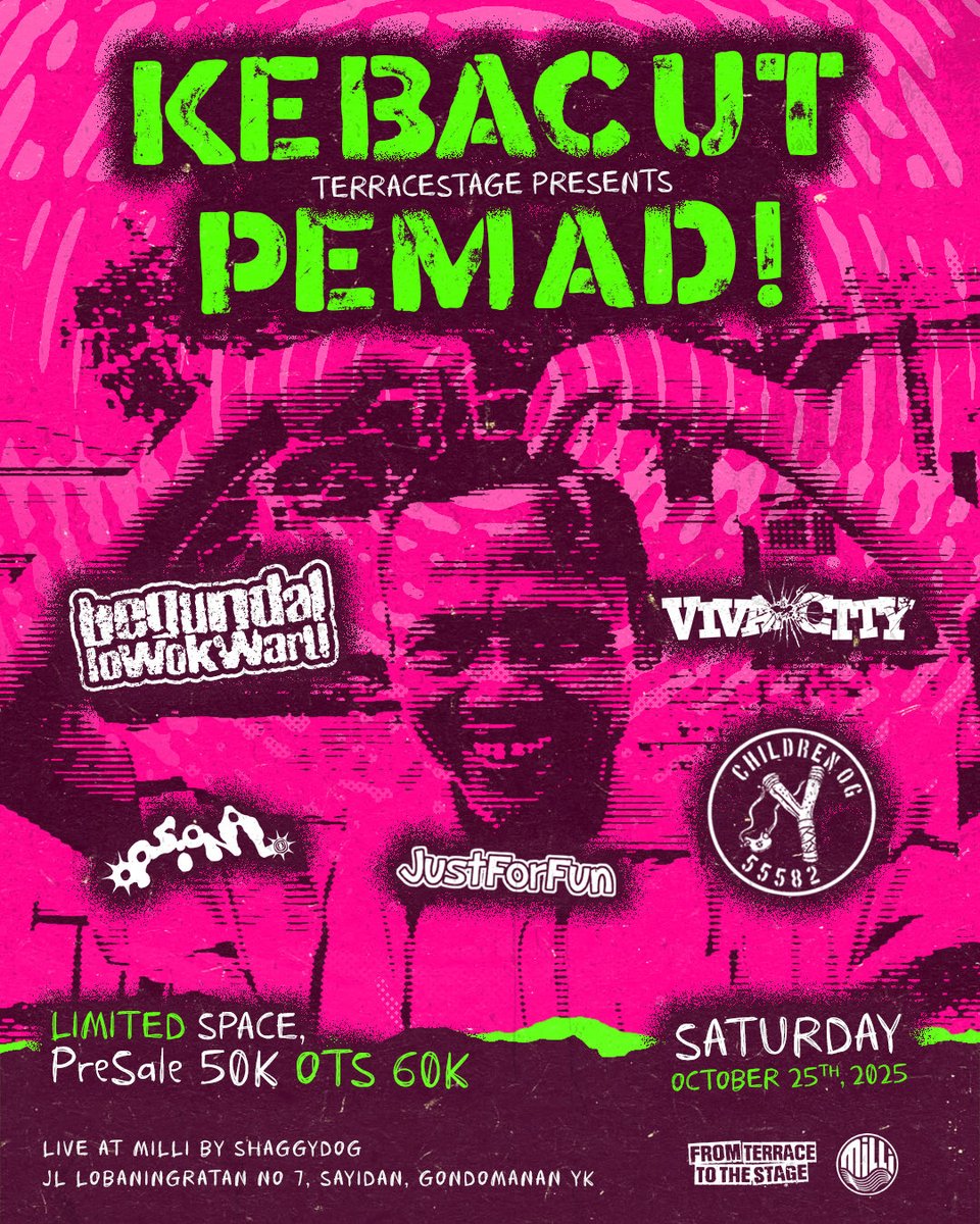 Berita keos bertebaran saban hari silih berganti di lini masa, tak ada satupun yang bisa membuat tenang dan menggembirakan. Maka dari itu, demi tetap hidup dan menjaga asa ditengah situasi yang terlanjur gila, mari kita menggila bersama saja akhir pekan ini di Milli Sayidan.