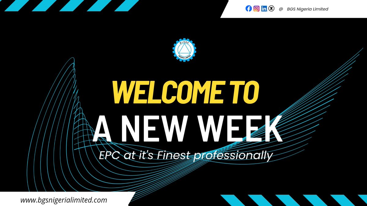 BgsNigeria's tweet image. A new week brings fresh opportunities to build, weld, and deliver excellence. 💪
At B+G&amp;amp;S Nigeria Limited, precision and commitment drive every project we touch.

Let’s make this week productive, safe, and goal-driven.
🔧 #qualityservice  | #EngineeringExcellence | #NewWeekVibes