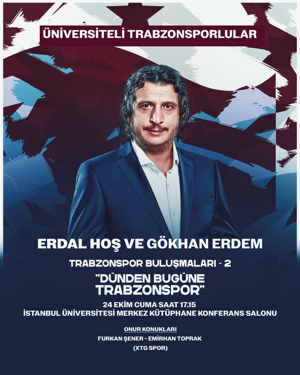 Dünden bugüne Trabzonspor buluşmalarında cuma günü saat 17.15’de Erdal Hoş ve Gökhan Erdemle buluşuyoruz.

Konuklarımıza sormak istediğiniz soruları bu gönderi altında sorabilirsiniz. 

#ÜniversiteliTrabzonsporlular