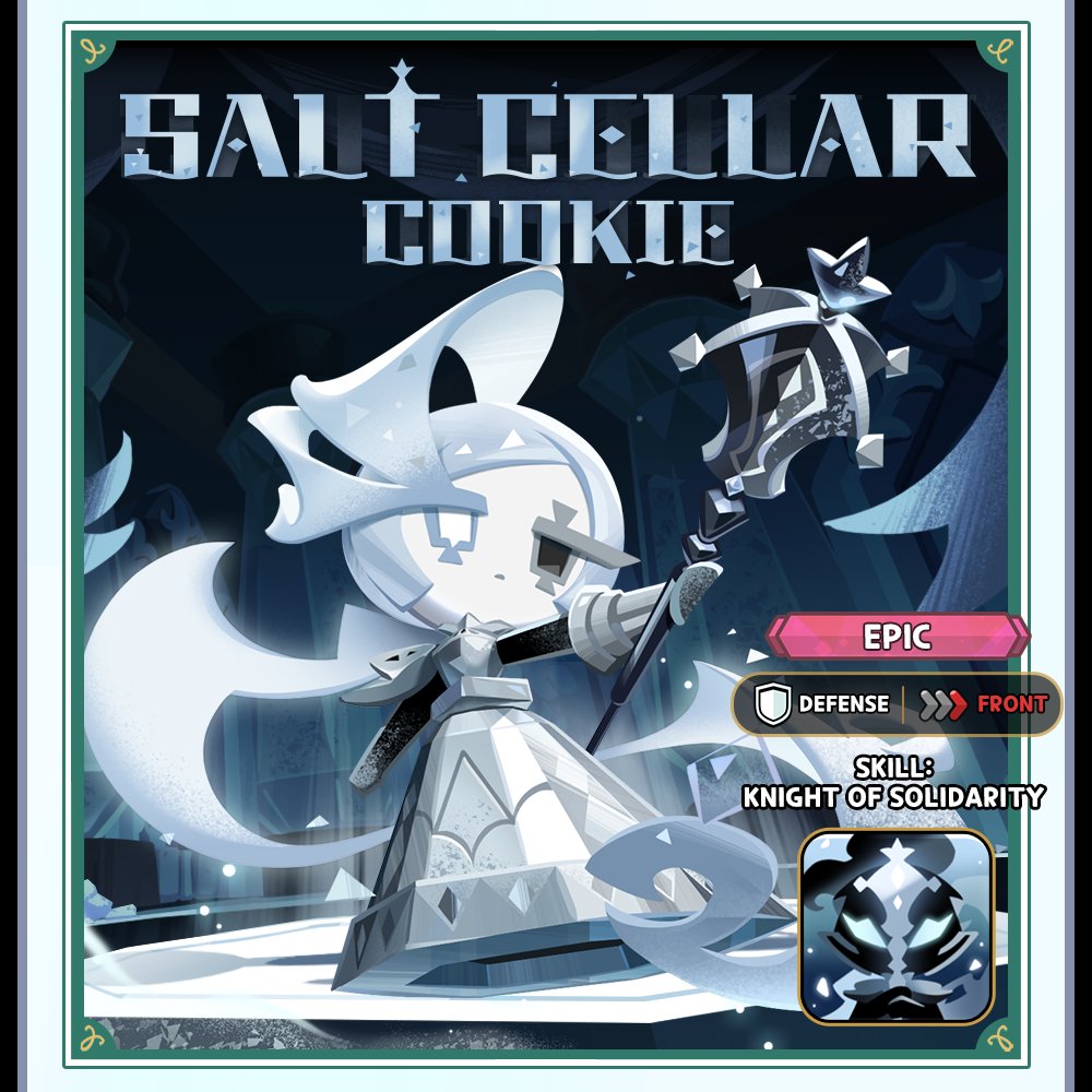 SilentSaltBeas1's tweet photo. My new soldier will be playable; her service has been very good and loyal. She will come with me to obtain her.
#saltcellarcookie #silentsaltcookie #crk #cookierunkingdom #KnightsKalaNamak #BeastYeast https://t.co/4kiQ52yjfT