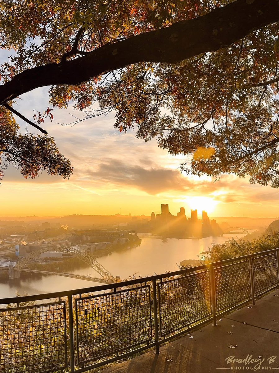 A perfect fall sunrise, as viewed from the West End overlook...